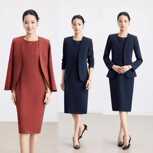 职业西装套装女酒店医美整形口腔美容院前台接待工作服装西服套裙