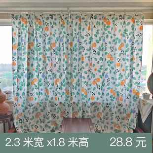 清仓处理挂钩式窗帘布料成品半遮光外贸隔断飘窗出租房短窗帘半帘