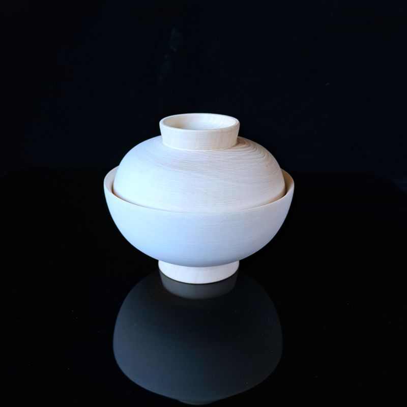 大漆底胎漆艺木胚日式漆器椴木胎漆画漆艺DIY手绘盖碗烙画 木碗