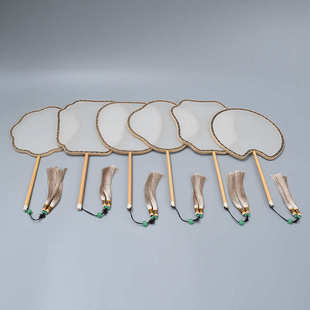 空白团扇中国风竹框绘画工笔画画宫扇手绘古风DIY扇子批发