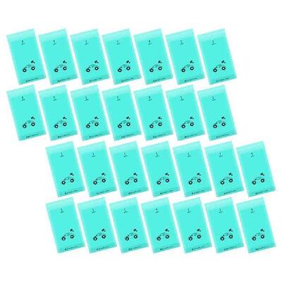 50pcs Vomit Disposable Trash Bag Blue Self Adhesive Car
