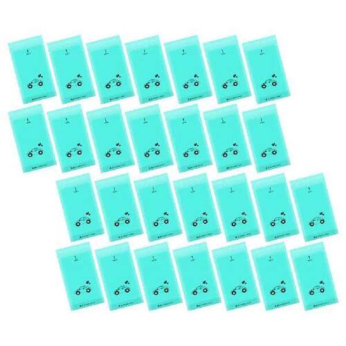 50pcs Vomit Disposable Trash Bag Blue Self Adhesive Car