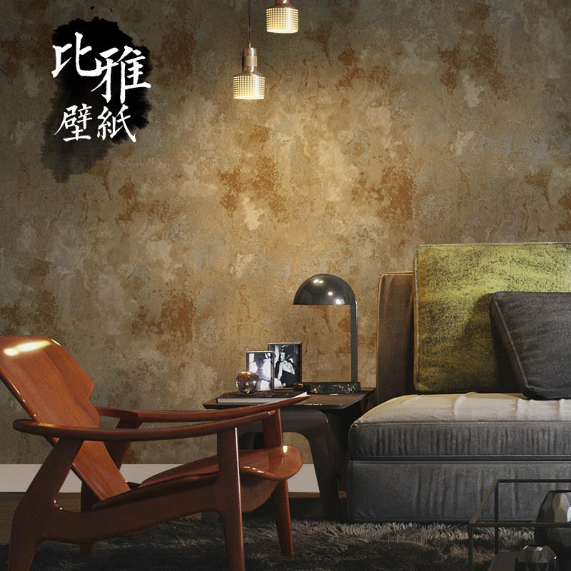 美式复古做旧素色工业风墙纸水泥斑驳壁纸店铺装修饭店背景非自粘