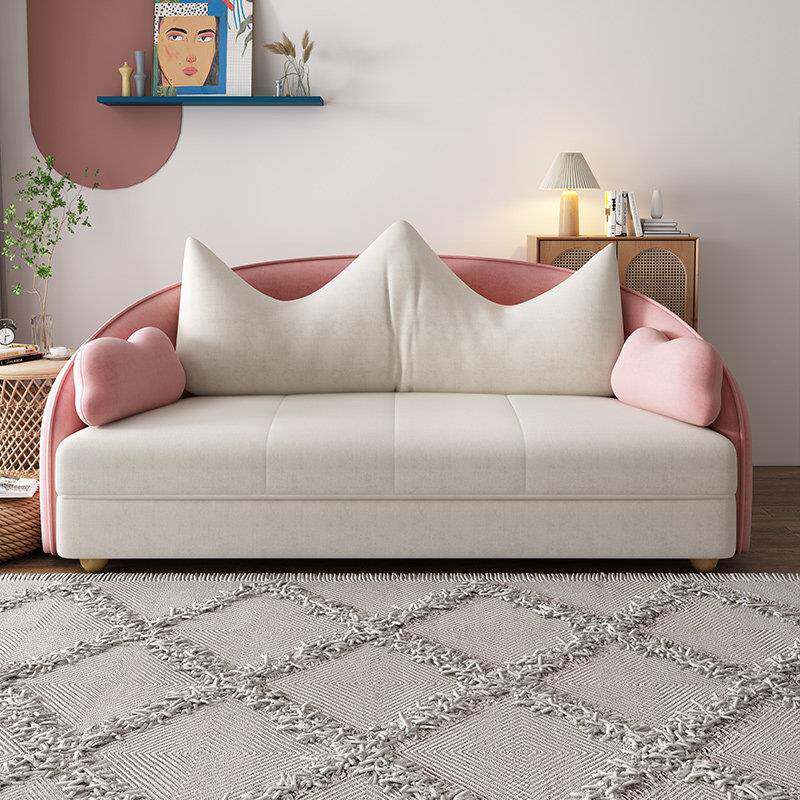 信盈居可折叠绒布沙发床两用小户型可以当床多功能伸缩客厅网红款