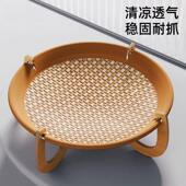 哈宠乐藤编猫窝可拆洗夏天四季 吊床吊篮小猫床宠物行军床 幼猫夏季