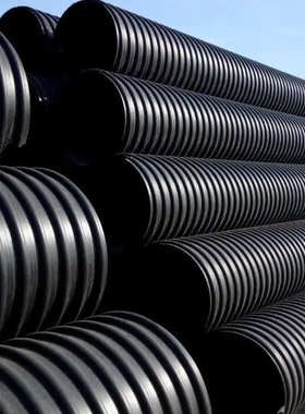 钢带/400dn300hdpe螺旋缠绕排污聚乙烯黑色增强排水波纹管管双壁