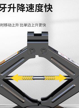 HUG金手摇千斤家用剪式千斤立式千O斤顶顶小轿车用千顶换胎工具车