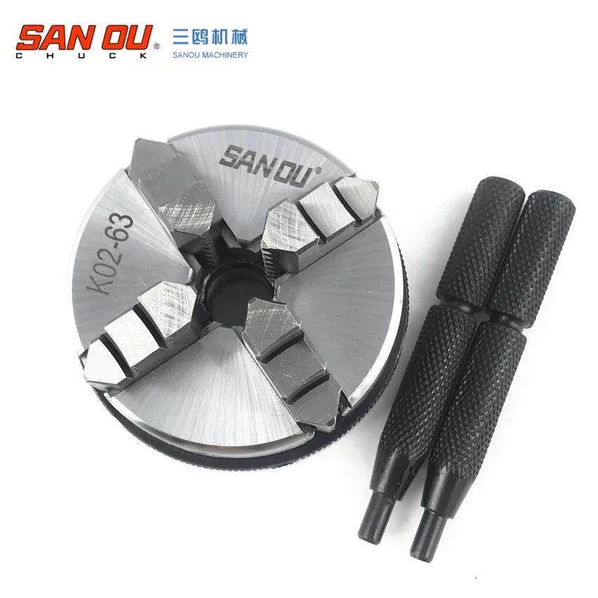 SANOU三鸥K02 50 63 80B 100B 三欧迷你手紧四爪卡盘