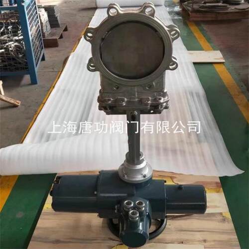 PZ973-6P手唐功电一体化能电动闸智板阀 304对夹1式硬密封电X动刀