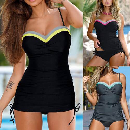 Female backless tight strapless bikini double-sided plus
