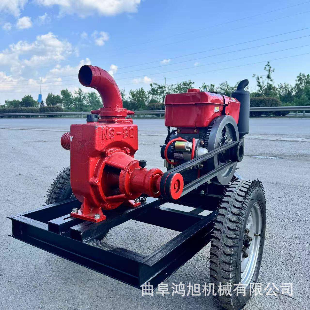 园林果抽水机337灌3寸柴油园水一体机卧式溉混流泵防汛抗泵旱大流