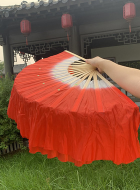 跳舞专用扇子双面绣扇子古风高颜值旗袍水墨中式花旦古典舞成人