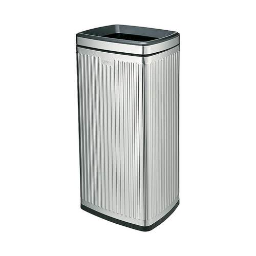 方形竖纹古典无盖不锈钢垃圾桶大号商用酒店商场电梯口办公30L