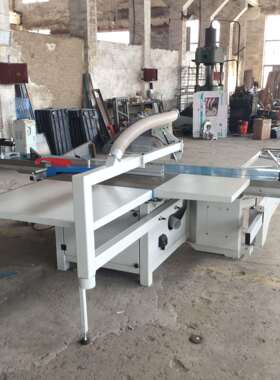 45°木工裁板锯 圆棒导轨半自动裁板锯F45D 厂家销售木工机械