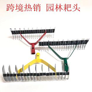 林耙型22子1耙重头耙头园面耙除镀子犁地园草两齿用耙钢耙花3齿锌