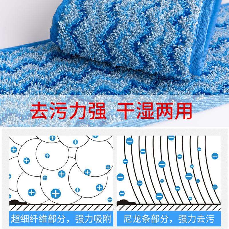 亚马逊平板家用厨房可伸缩拖把加厚除尘保洁懒人拖地超细纤维