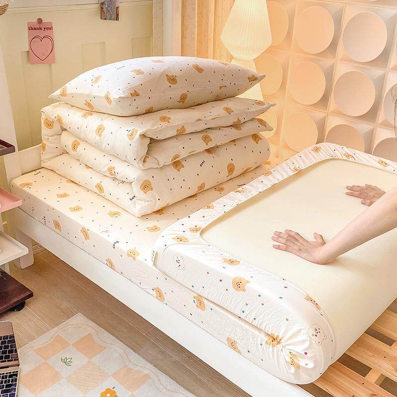 a类双层纱学生宿舍三件套开学寝室单人床上用品南通卡通床单被套,床上用品,床品套件/四件套/多件套,淘宝优惠券,粉丝福利购,淘宝优惠卷