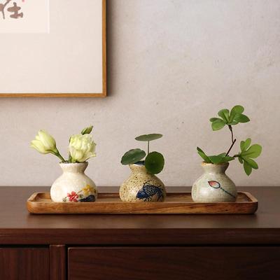 日式创意绿萝花插水培植物花器茶宠摆件花瓶迷你容器花盆桌面装饰