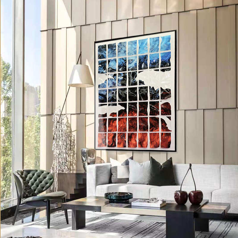 画心艺术立体装饰画风景山水画实物装置挂画现代抽象简约手工油画