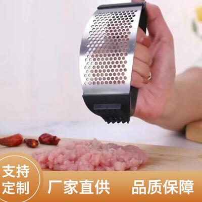 Stainless Steel Garlic Peeler and Crusher, Mashed Garlic Too