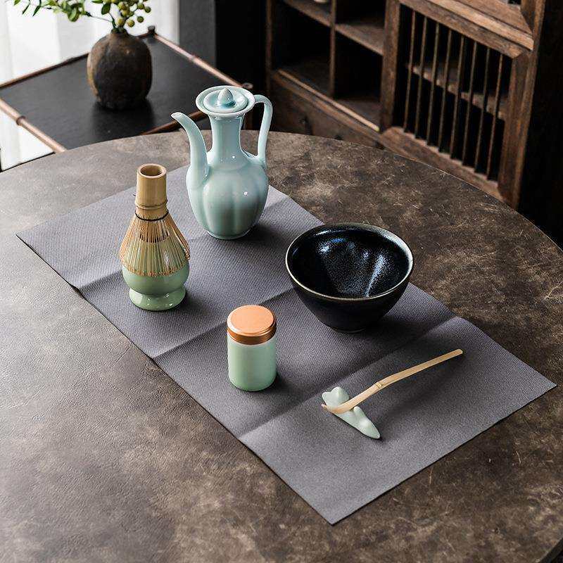 宋代点茶器具套装抹茶茶筅点茶粉径建盏全套茶具百本立送茶粉