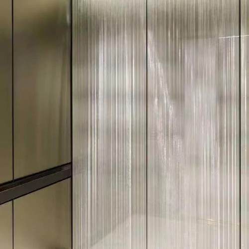 厂家制作渐变夹丝尺夹玻璃屏隔716断淋浴房隔断寸娟图案来风样可