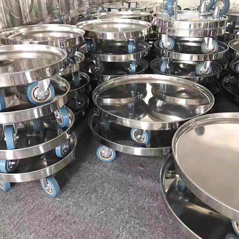 周转车防静电车间物料工厂不锈钢托盘架子移动底座推车带轮花盆架