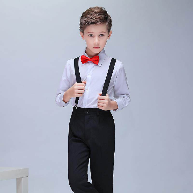 高档男童带背裤童演出服女校服装儿童朗诵大套合唱小学生表演服幼