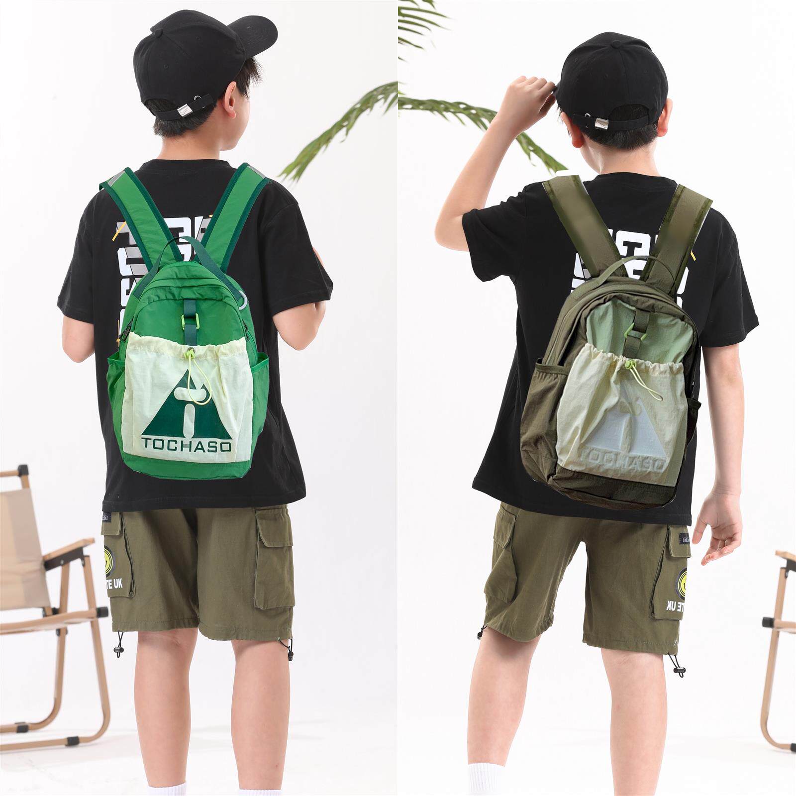 新款时尚男孩双肩包户外出游旅游旅行包初中小学生儿童男轻便背包