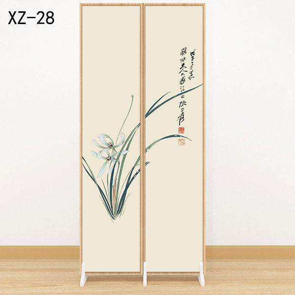 入户玄关隔断中式小屏风隔断正对入户门中式移门床头柜双面茶室屏