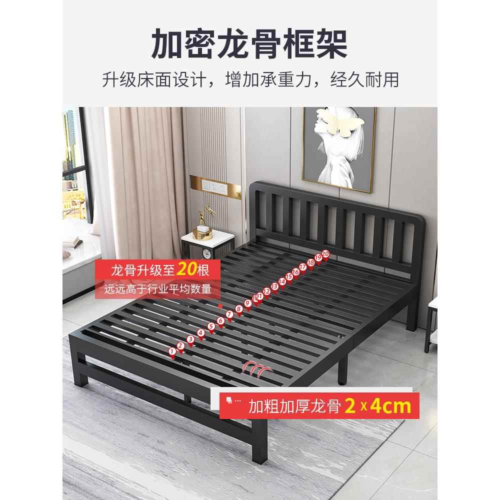 铁艺代床1.8米铁床人双床人学生宿舍MII床网红铁架床现简约儿童单