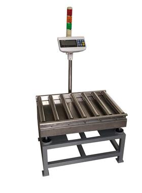 60kg动力滚筒秤检验零件少装报警滚轮电子称不合格停止功能