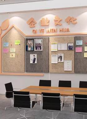 毛毡贴办公室布置企业文化展示板荣誉司员工风采墙面照片装饰氛围