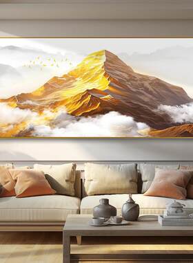 2025新靠背客厅装修画风景画挂画风景画办公室书法画沙发背景墙