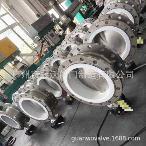 D341F46-10PD341F46-16P四氟铁氟龙不锈钢法兰蝶阀304316L蝶阀