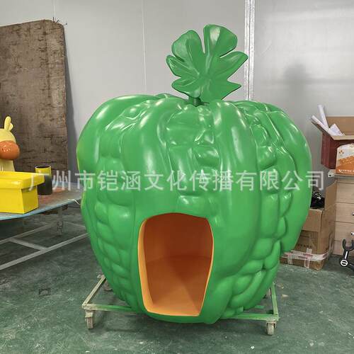 巨型仿真蔬菜模型玻璃钢雕塑落地摆件生态园景观超大辣椒玉米造型