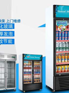 商用饮柜单立门展柜冷藏柜双门保料鲜柜式玻璃无品牌/门冰箱展示
