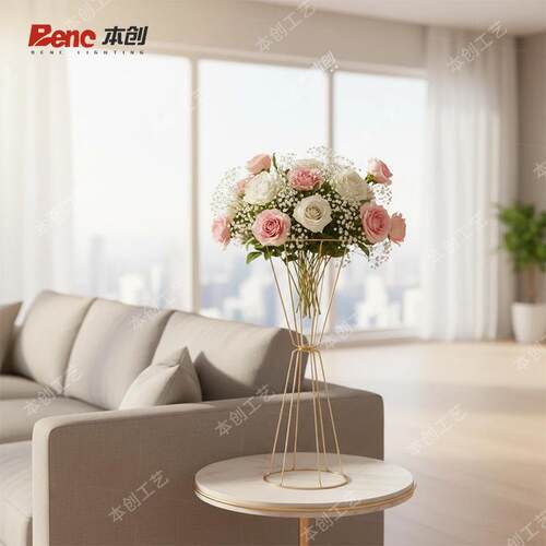 铁艺桌花架花器婚礼造型布置T台路插DRU花简易桌创架摆意引简约架