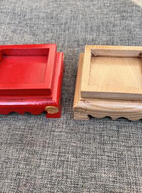 精品红色清漆八公分底座道家法器道士用品桃木底座