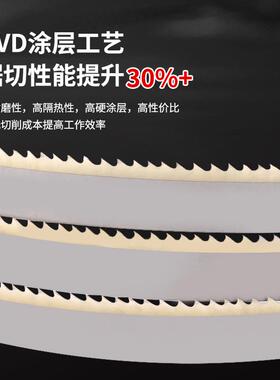 新款PVD涂层带锯条高耐磨高硬度M51机用切割不锈钢模具钢方管锯条