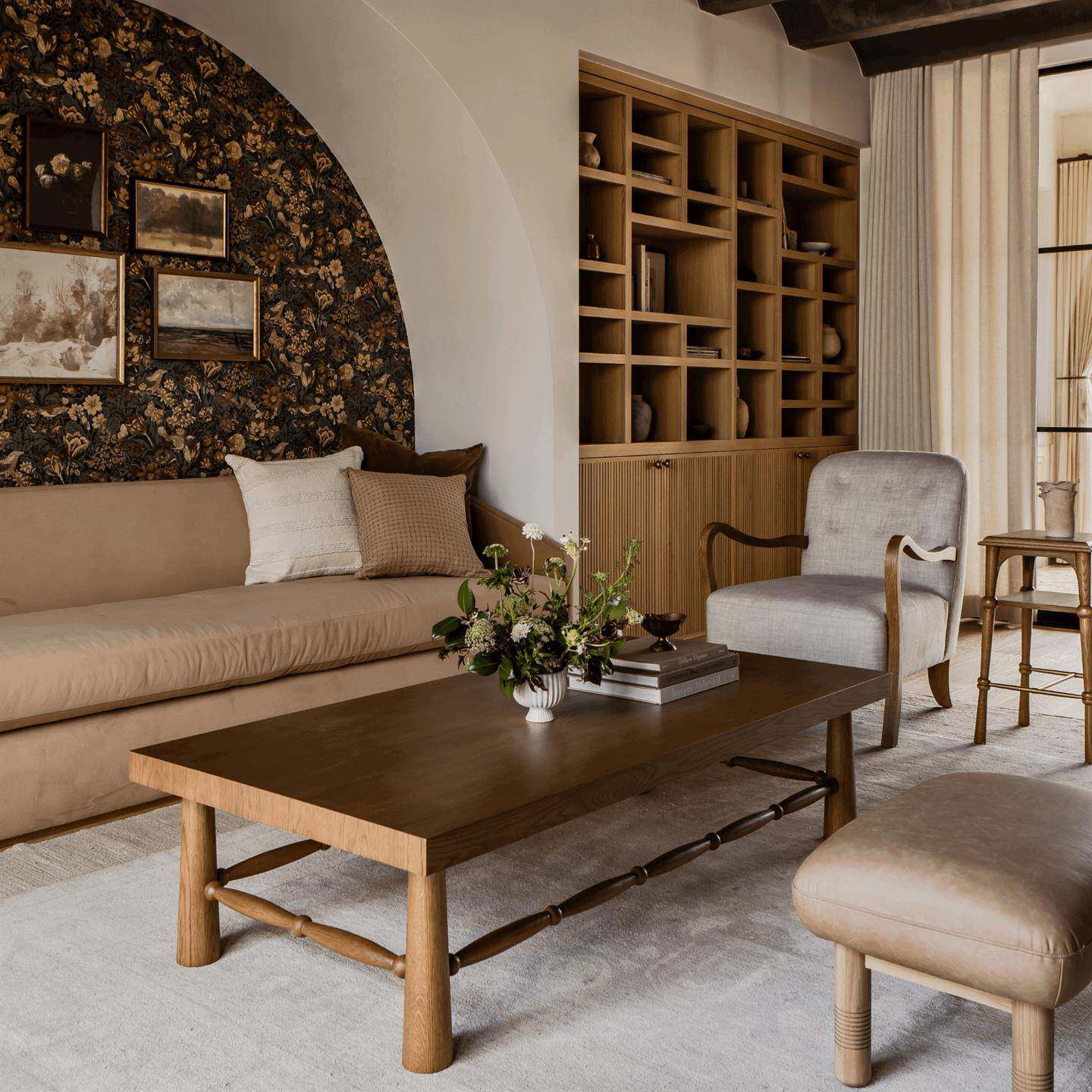 中古风实木小户型客厅长方形茶几 法式复古设计师个性阳台咖啡桌