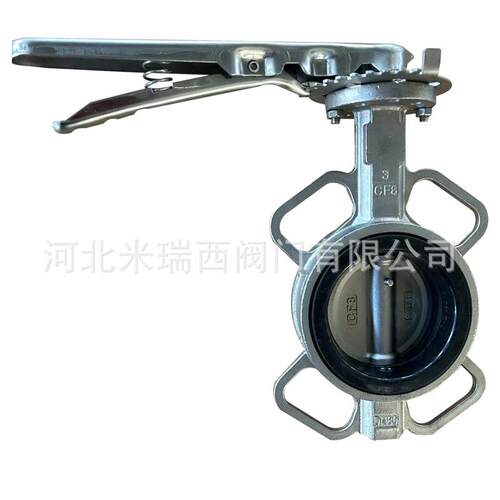 不锈钢对夹蝶阀不锈钢手柄CF8软密封蝶阀D71X-10/16P厂家天津