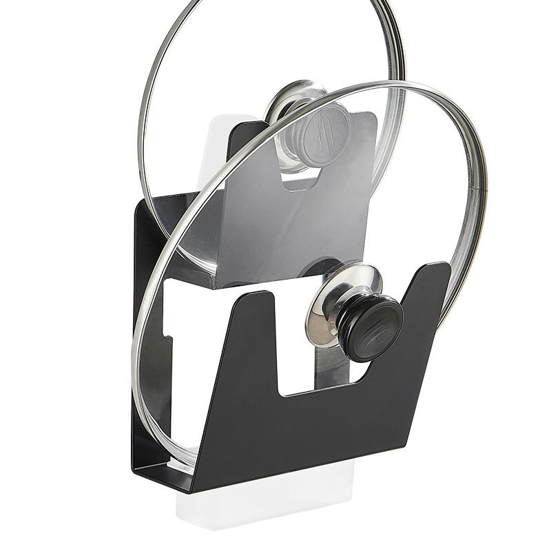 锅架锅盖架壁挂免打孔厨房放带接水盘仰挂式墙上收纳大加厚太空道