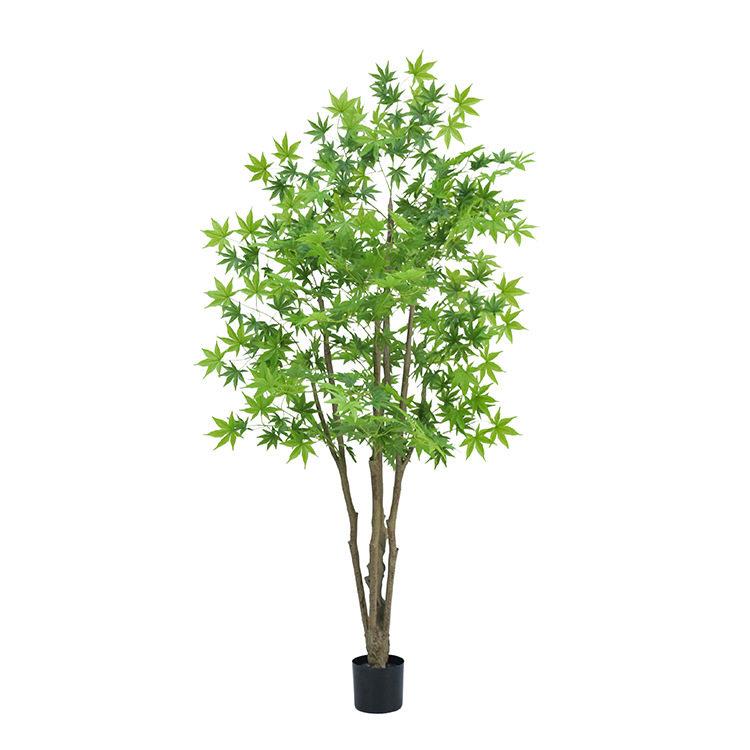 仿真枫树盆栽室内商场橱窗装饰盆景摆件绿枫仿真植物落地塑料假树