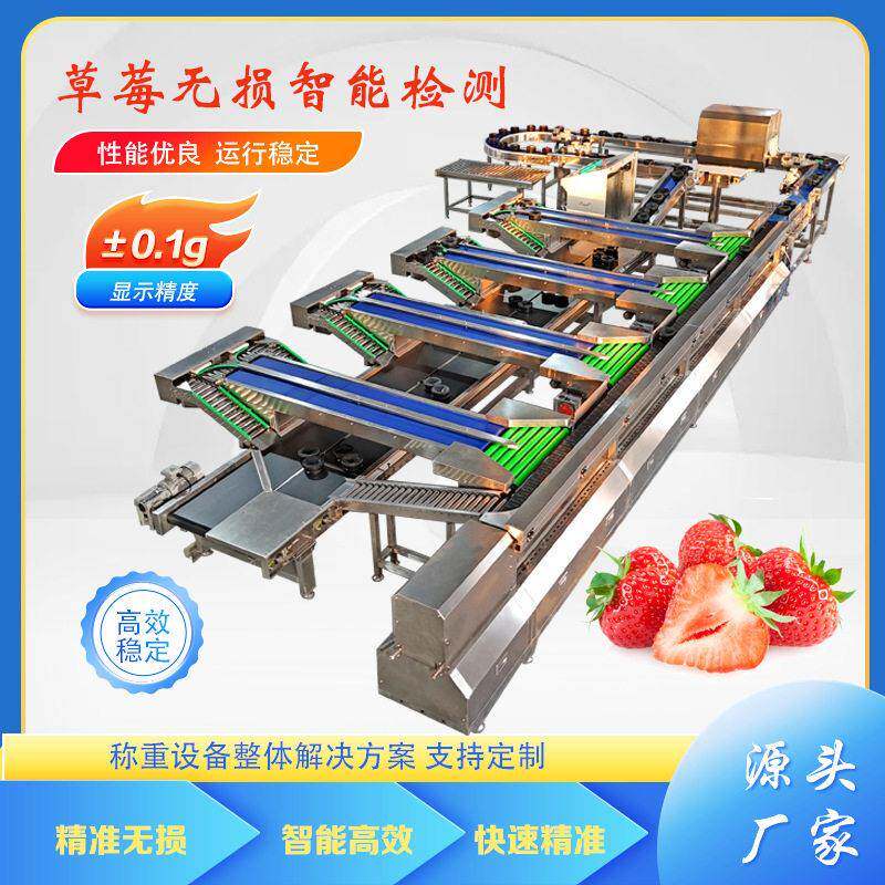 草莓无损智能重量检测糖度坏果智能分选呵福式重量分选