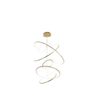 大吊灯复式 楼客厅不锈钢走廊灯轻奢极简现代灯大厅设计师圆环吊灯