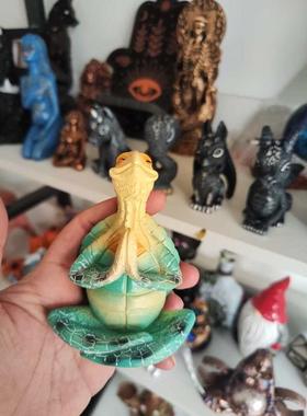跨境瑜伽打坐冥想海龟乌龟动物雕像摆件家居花园装饰功夫庭院小龟