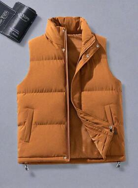 W 67386 Men's warm stand collar vest 士保暖立领棉马甲