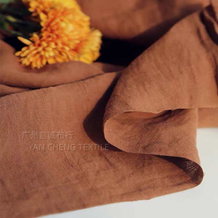 天然汉麻砂洗布料 纯汉麻平纹洗旧复古面料 汉麻亚麻休闲洗水麻布