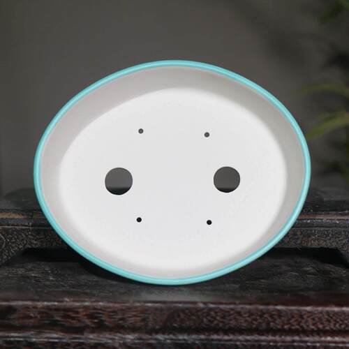 Purple Sand Flower Pot Ceramic Oval Bonsai Pot Looking for T